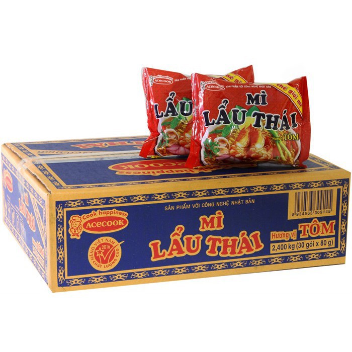 Acecook Lau Thai Instant Noodles Tom Yum Shrimp 81g