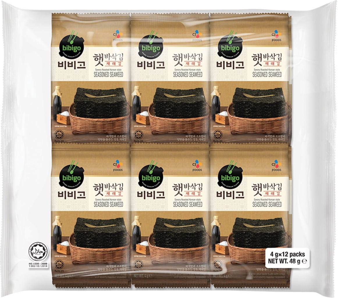 Bibigo Seasoned Seaweed Jaerae 48 g
