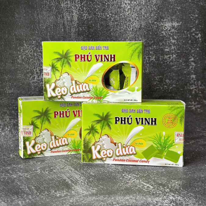 Phu Vinh Ben Tre Coconut Candy Pandan