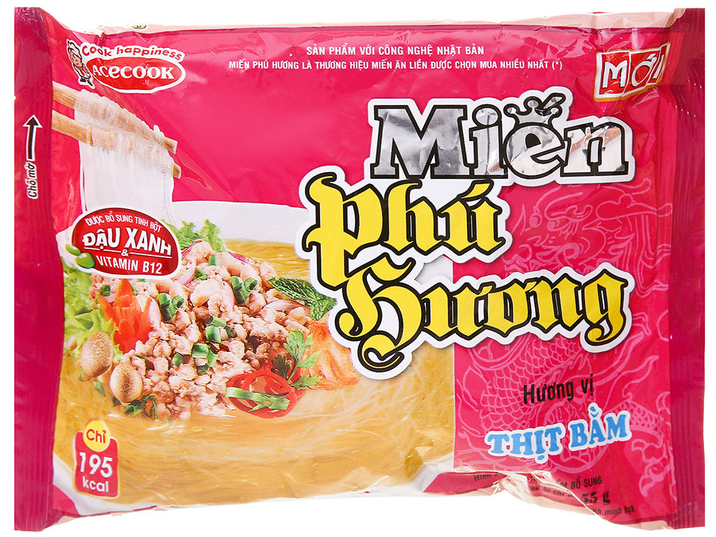 Phu Huong Instant Glass Noodles Minced Pork 55g