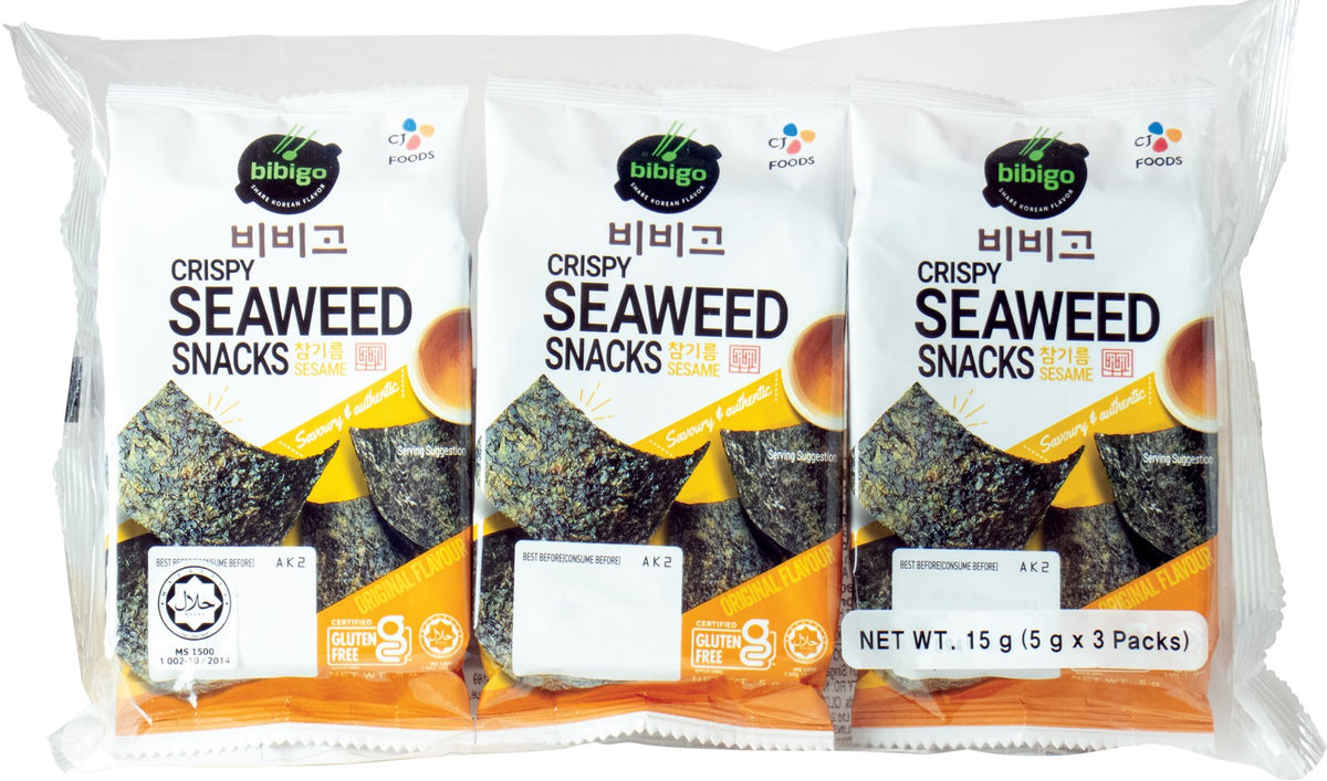 Bibigo Seaweed Snack Rapeseed & Sesame Oil 15 g