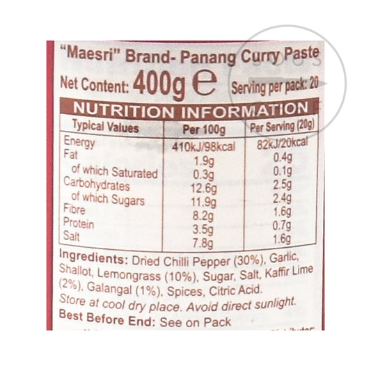 Maesri Thai Panang Curry Paste 400g