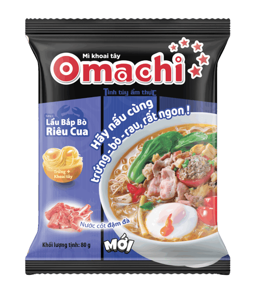 Omachi Crab & Beef Hotpot Instant Noodles