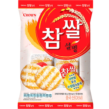 Crown Chapssal Seolbyung Rice Cracker 128 g