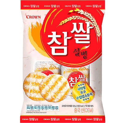 Crown Chapssal Seolbyung Rice Cracker 128 g