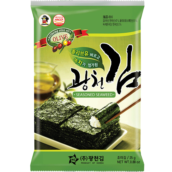 Kwangcheon Seaweed with Olive Oil & Green Tea 25 g