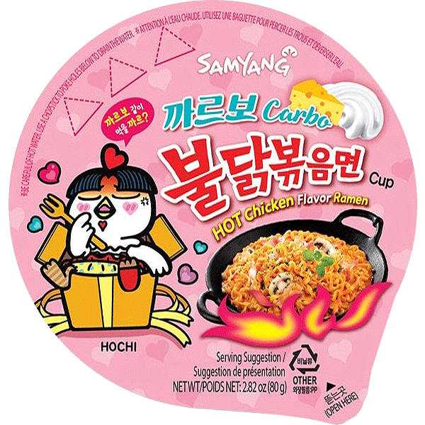 Samyang Buldak Carbonara Hot Chicken Ramen Cup 80 g